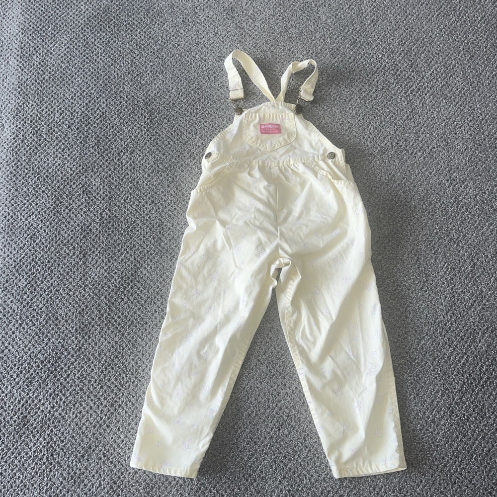 Vintage Oshkosh Light Weight Yellow Floral Overalls. Size‎ 5